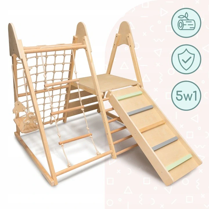 Montessori dřevěné hřiště 5v1