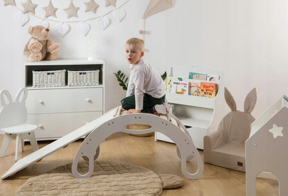 Set montessori houpačka bílá a klouzačkačka
